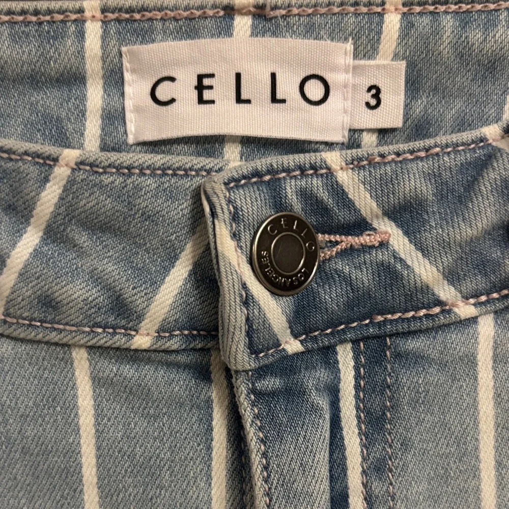 Cello Light Blue Jeans with White Pinstripes - Picture 5 of 11